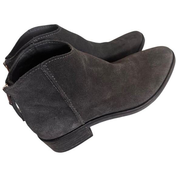 Dolce Vita Gray Suede Tucker Ankle Bootie Charcoal Zip Up Boho Western Sz. 7.5 - Picture 13 of 16